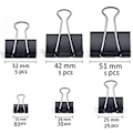 Miniatyrbilde 2 av 5: (Svart) 120 stk store klips 1 assorterte størrelser papir klips C