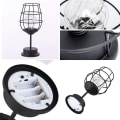 Miniatyrbilde 3 av 5: Retro Jern Nattlys, Kreativ Vinglass Bordlampe, Kobber