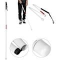 Miniatyrbillede 3 af 5: Hvid stok, blindestok, 127 cm 4-delt foldbar aluminiumlegering A