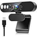 Miniatyrbillede 1 af 5: USB-webkamera, 1080P streaming-webkamera med mikrofon til pc, MAC, L