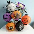 Pikkukuva 2 / 3: Halloween-paperilyhty Kannettava Riippuva Lyhty Loistava Teema P