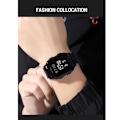 Miniatyrbillede 4 af 5: Afslappet Digital Multifunktionelt Armbåndsur med Nedtællingstimer og LED-lys 50M Vandafvisende (Black)