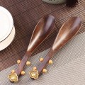 Pikkukuva 4 / 5: Eebenpuinen pipa-teaspoon kotitalous puulusikka teelapio teelusikka