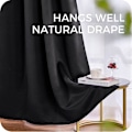Miniatyrbillede 2 af 4: Blackout Gardiner Isolerede Gardiner Sort 140x175cm Moderne