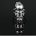 Pikkukuva 4 / 5: 3D Astronaut Space Robot Brass Keychain Pendant Men Car Waist Bu