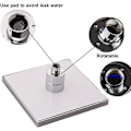 Miniatyrbillede 5 af 5: LED Brushoved, 8 Tommer Firkant Temperaturstyring, 3 Farveændring