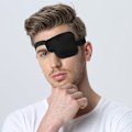 Miniatyrbillede 5 af 5: 3D øjenlap Strabismus Justerbar øjenlap Øjenmaske med spænde