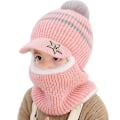 Pikkukuva 3 / 3: Taapero Vauva Lapset Tytöt Balaclava Pipo Hattu Fleece Vuorattu Pe