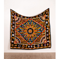 Pikkukuva 1 / 5: Aurinko Kuu Hippie Mandala Palava Aurinko Psykedeelinen Seinävaate Oranssi
