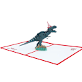 Miniatyrbillede 5 af 5: 5 Julehilsner fødselsdagsdinosaur 3D lykønskningskort