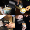 Miniatyrbillede 4 af 5: Rustfrit stålmælkeglas 600 ml (20 oz) til cappuccino og lat