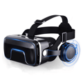 (Sort) 3D VR Virtual Reality Headset med hovedtelefoner Kompatibel