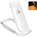 Miniatyrbillede 1 af 5: Hvid USB Genopladelig Boglampe til Læsning i Sengen, Klips-på LED