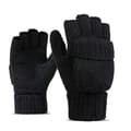 Vinter Stickade Konvertibla Fingerlösa Vantar Ull Vantar Varma M