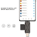 Miniatyrbild 4 av 5: Typ C-kortläsare, USB 2.0 5 i 1 OTG-multikortläsare Konverter