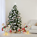 Miniatyrbillede 4 af 5: Lysende kylling, dekorativ havebunke LED juleornament