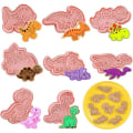 Miniatyrbilde 1 av 5: Dinosaur Cookie Cutter, 8 stykker kakeform, 3D kjeksform
