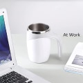 Miniatyrbillede 5 af 5: Hvid Automatisk Magnetisk Rør-Kaffe Kop, Roterende Hjem Kontor
