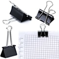 Miniatyrbilde 3 av 5: (Svart) 120 stk store klips 1 assorterte størrelser papir klips C
