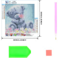 Miniatyrbild 2 av 5: DIY 5D Diamantkonstmålning Kit Full Drill, Cartoon Bear Hantverk