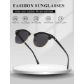 Miniatyrbillede 4 af 5: Luminous Black Frame Vintage Polariseret Sol Unisex Retro Semi-Rim