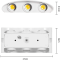Pikkukuva 2 / 5: 18W 6 LED ulkoseinävalaisin, IP65 vedenpitävä, moderni muotoilu