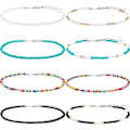 Miniatyrbilde 1 av 5: Perlekjede Tiny Beads Choker Boho Fargerik Regnbue Choker Cha