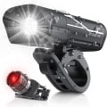Miniatyrbilde 1 av 4: 1000 Lumen USB-oppladbar sykkellyssett, 3 LED sykkellykt foran