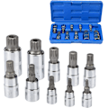 Miniatyrbillede 1 af 5: 10-delt stiksæt - Triple Square Bit - M4 / M5 / M6 / M8 / M9 / M10 / M12 / M14 / M16 /