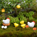 Miniatyrbild 1 av 4: 20 st Mini Resin Kyckling Påsk Prydnader, Miniatyr Mossa Mikro Landskap Bonsai Dekor Kit, Harts Trädgårdsstaty, Påskhantverk, Högtidsfest Dekor