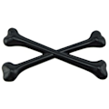 Miniatyrbillede 2 af 5: 2 stk. (sort) Cool personlighed 3D metal kranie skelet død C