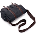 Miniatyrbild 4 av 5: Herr Canvas Axelväska(Svart) Messenger Bag Canvas Väska Axelväska Datorväska Messenger Bag Retro Singel Axelväska