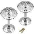 Miniatyrbillede 1 af 5: Et par ekstra store 60mm glas krystal gardin holdbacks slips
