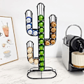 Miniatyrbillede 4 af 5: Podholder, Hjem Kaktusformet Kaffepodholder Sort Jern Kaffe