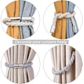 Pikkukuva 3 / 5: 2 kappaletta beige vahva magneettinen verhonpidike moderni yksinkertainen tyyli