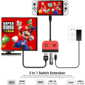 Miniatyrbilde 2 av 4: (Rød) Switch Dock for Nintendo Switch OLED, 3-i-1 TV-adapter med 4K HDMI, USB 3.0-port, 65W Type-C PD-lading, bærbar reiseadapter for Nintendo Switch/Switch OLED