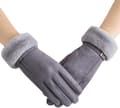 Dam vinterhandskar varma fleecefodrade stretch tjocka handskar