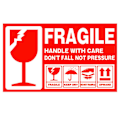 Miniatyrbillede 1 af 4: Fragile håndteringsetiketter, 300 stk., (6\" X 3½\")
