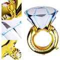 Miniatyrbilde 3 av 5: 2 stk. Gullforlovelsesring Ballong - Gigant Ring Ballong Infla
