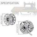 Miniatyrbilde 4 av 5: 3 stk symaskin spolehylser, 15 stk metallspoler, komp