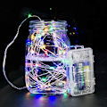 Miniatyrbillede 2 af 5: 2 x 50 LED batteridrevne fe-lys på 5 meter mikro sølv 3AA