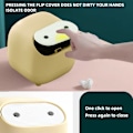 Miniatyrbild 2 av 5: Liten (Gul) Ninja Press Sopsäck med Lock för Kontor, Sovrum,