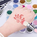 Miniatyrbild 4 av 5: 36 Färger Glitter Tatuering (Självlysande Pulver Ingår), Temporär Tatuering, Vattentät