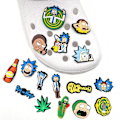 Miniatyrbilde 2 av 5: 16 stk 3D Clog Sandaler Ornamenter (Rick and Morty), Sko Charms, Søte Sko Ornamenter for Clogs Sko Armbånd DIY