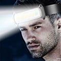 Miniatyrbillede 1 af 5: 2 stk. Hovedlampe 3 Switch Modes COB LED Hovedlys Vandtæt