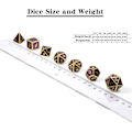 Pikkukuva 2 / 4: D&D Metal Dice Set, 7-osainen metalliset polyhedral-noppasetti (Tumman violetti ja kultainen numero)
