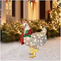 Miniatyrbillede 1 af 5: Lysende kylling, dekorativ havebunke LED juleornament