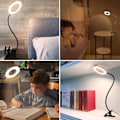 Miniatyrbillede 6 af 7: 6W LED USB-læselampe med klips til bærbar computer, bog, klaver, seng