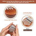 Miniatyrbillede 4 af 5: 1 x Mini Kalimba (Tåreformet), 8-tangenters Kalimba, Bærbar Massiv Træ Tommelfingerklaver, Udsøgt Instrument til Børn, Begyndere og Musikelskere