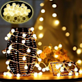 Miniatyrbild 1 av 5: Fe-lampor 10m 80 lampor - batteridriven LED Fe-lampboll